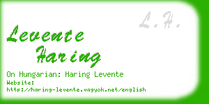 levente haring business card